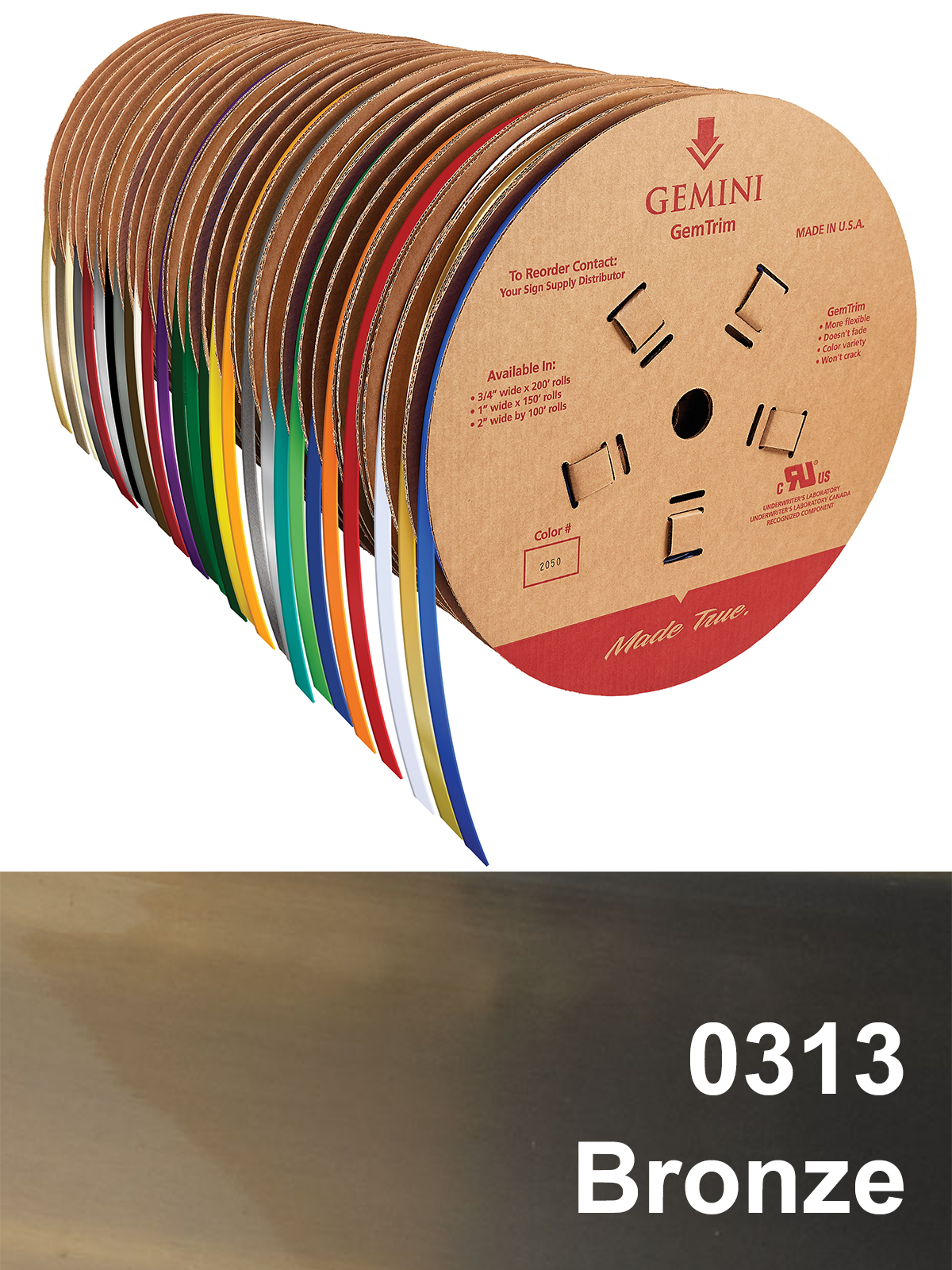 GemTrim™ Flex Trim Cap Roll - 0313 Bronze