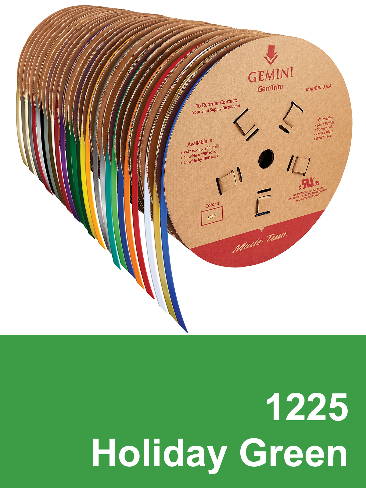 GemTrim™ Flex Trim Cap Roll - 1225 Holiday Green