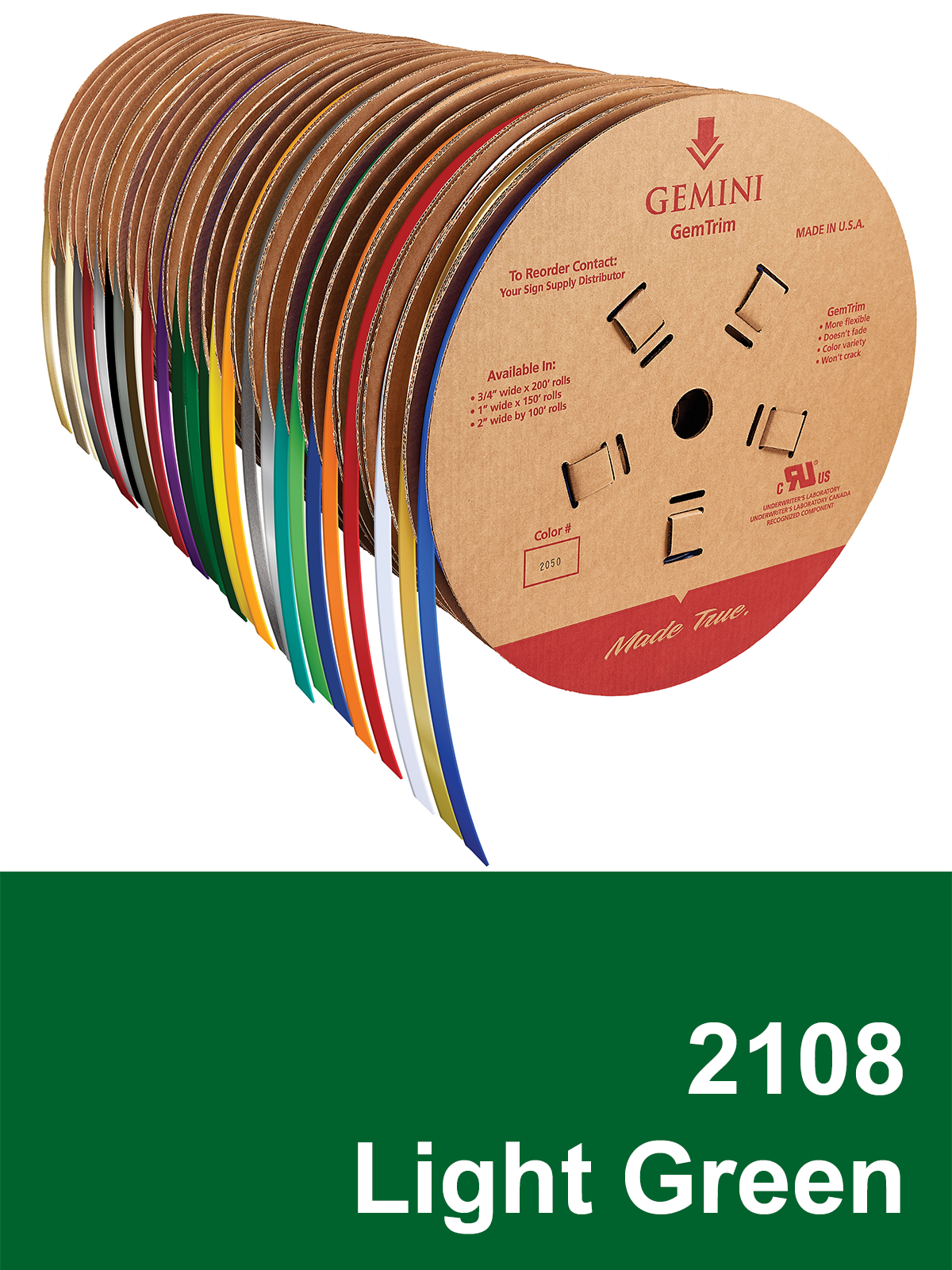 GemTrim™ Flex Trim Cap Roll - 2108 Light Green