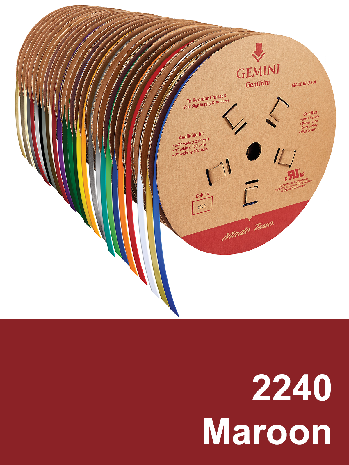 GemTrim™ Flex Trim Cap Roll - 2240 Maroon