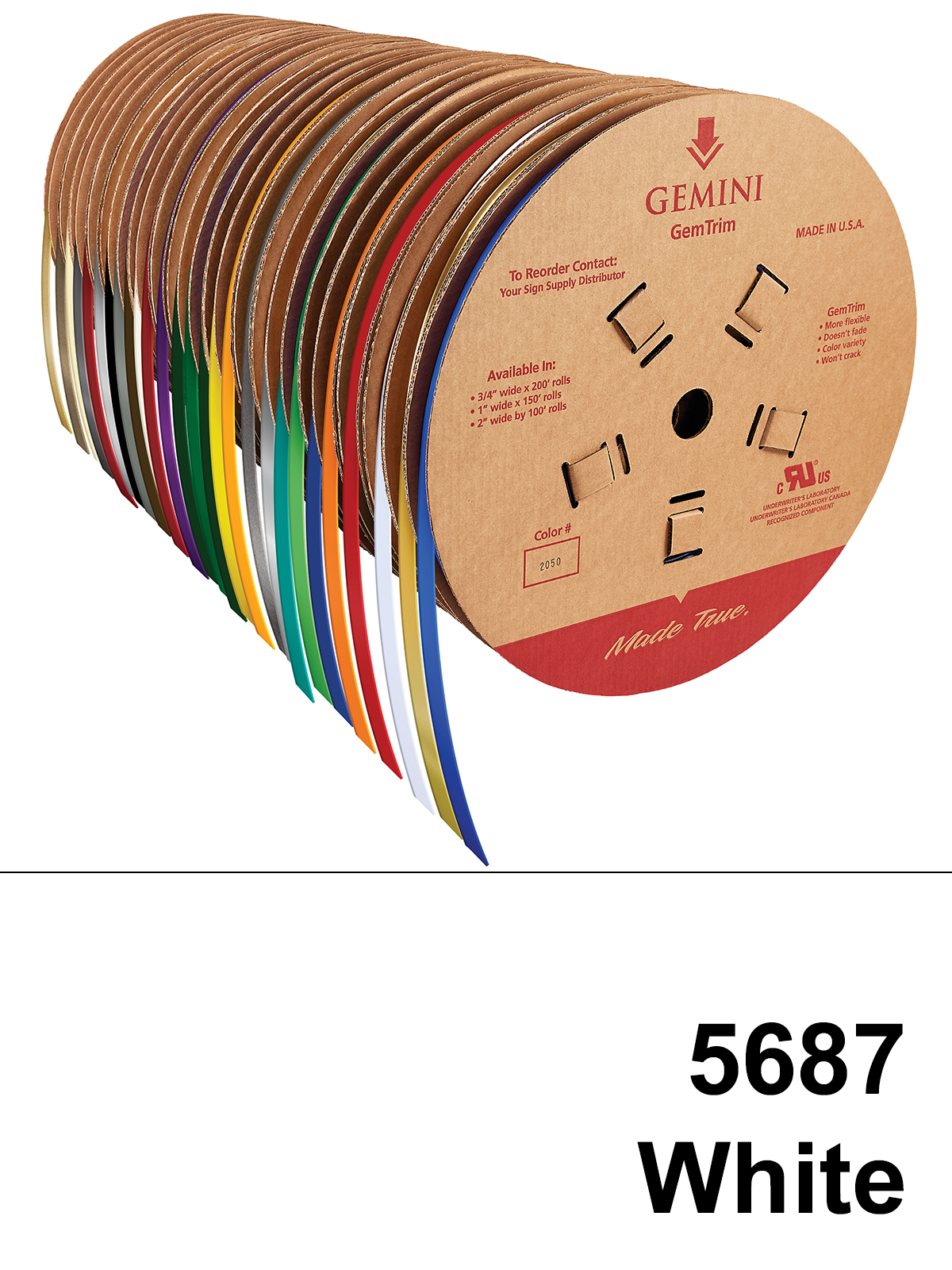 GemTrim™ Flex Trim Cap Roll - 5687 White