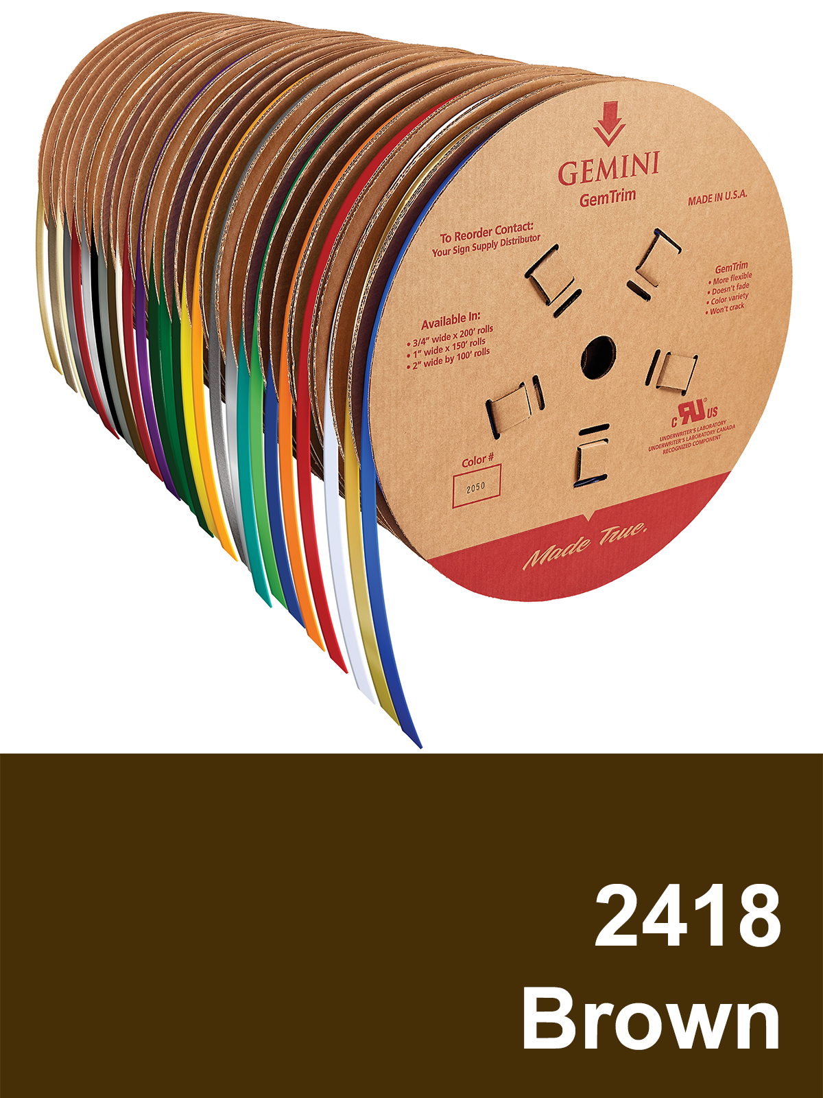 GemTrim™ Flex Trim Cap Roll - 2418 Brown