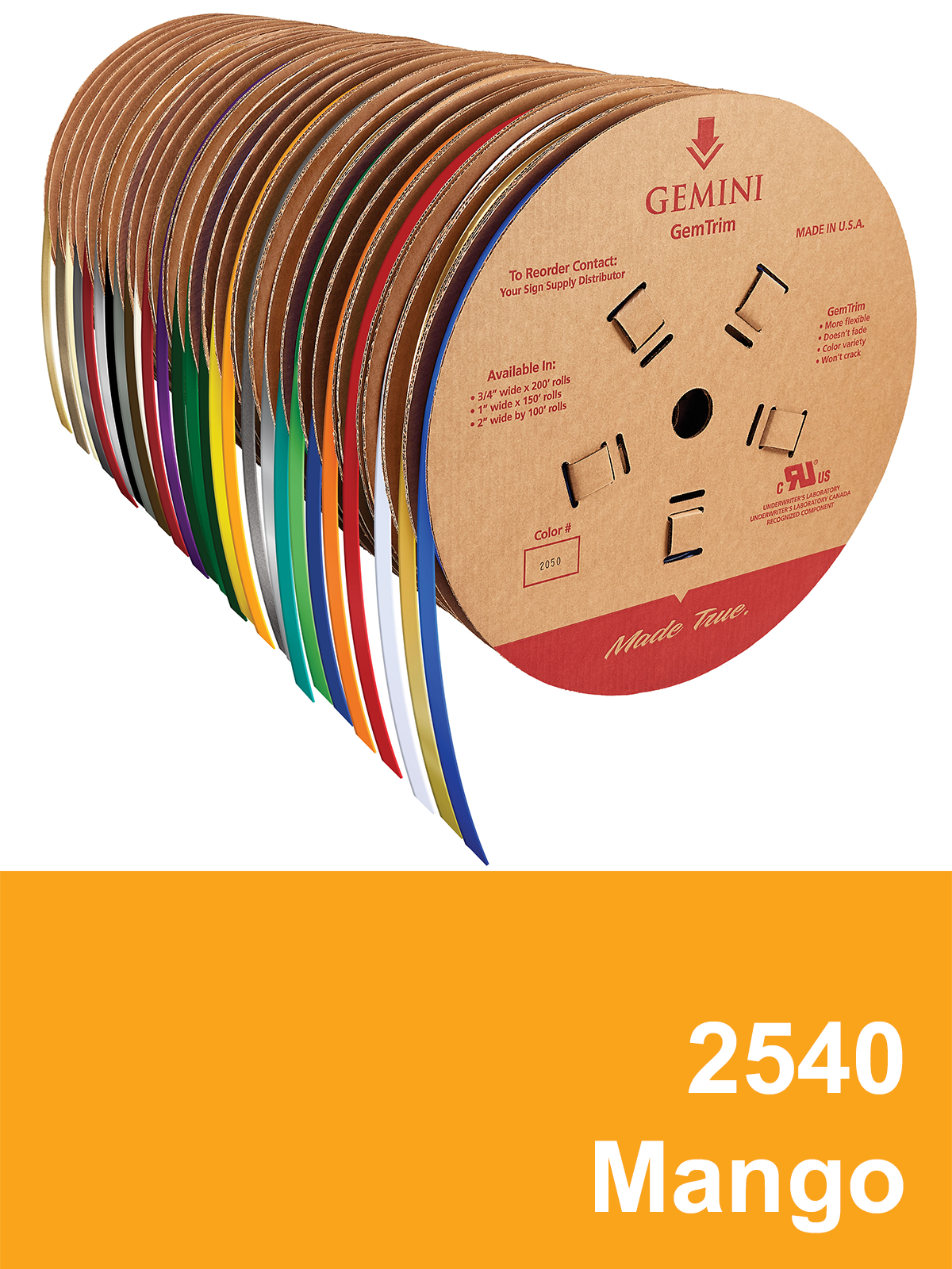 GemTrim™ Flex Trim Cap Roll - 2540 Mango