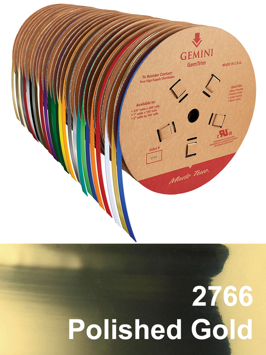 GemTrim™ Flex Trim Cap Roll - 2766 Polished Gold