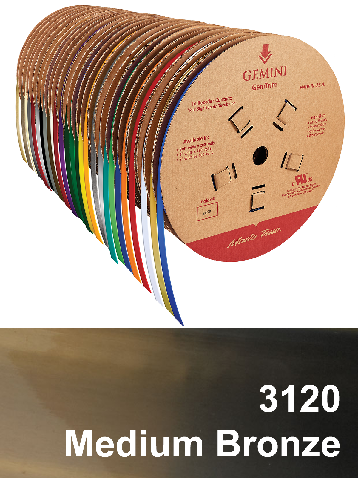 GemTrim™ Flex Trim Cap Roll - 3120 Medium Bronze