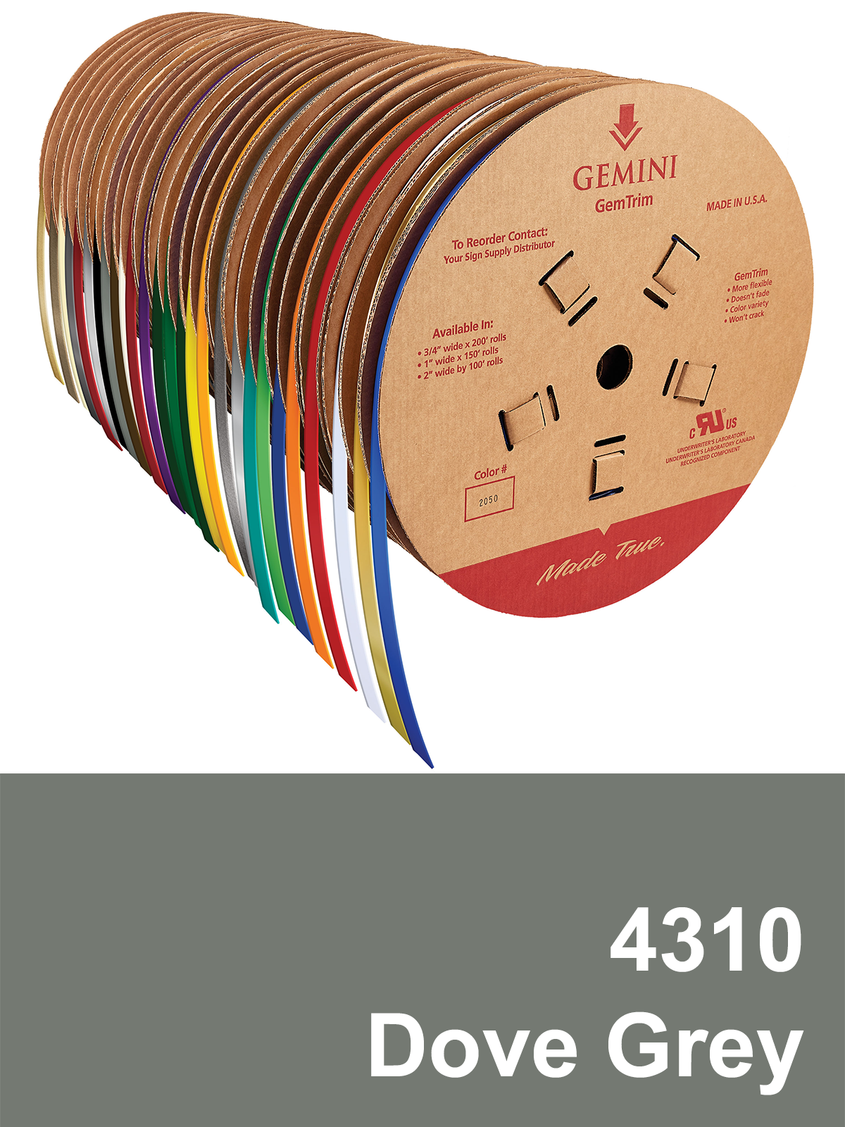 GemTrim™ Flex Trim Cap Roll - 4310 Dove Grey