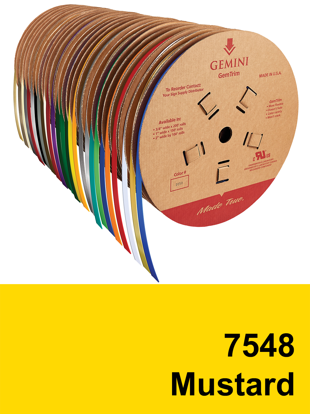GemTrim™ Flex Trim Cap Roll - 7548 Mustard
