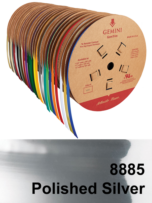 GemTrim™ Flex Trim Cap Roll - 8885 Polished Silver